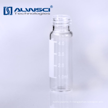 Analyse de laboratoire filet de verre transparent filet 4ml flacon HPLC avec point